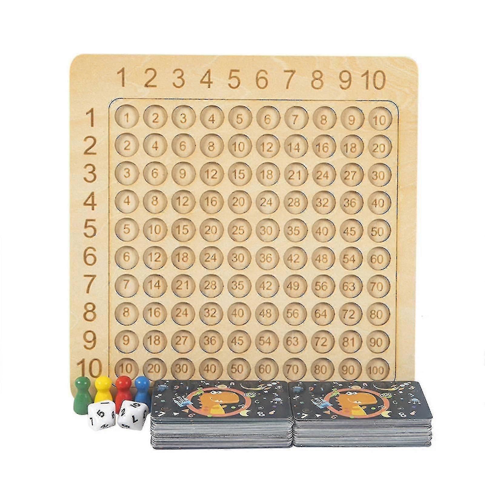 Multiplication Board Game Mathematical Counting Table Game With Dice Flash Card Early Education Toy Gifts