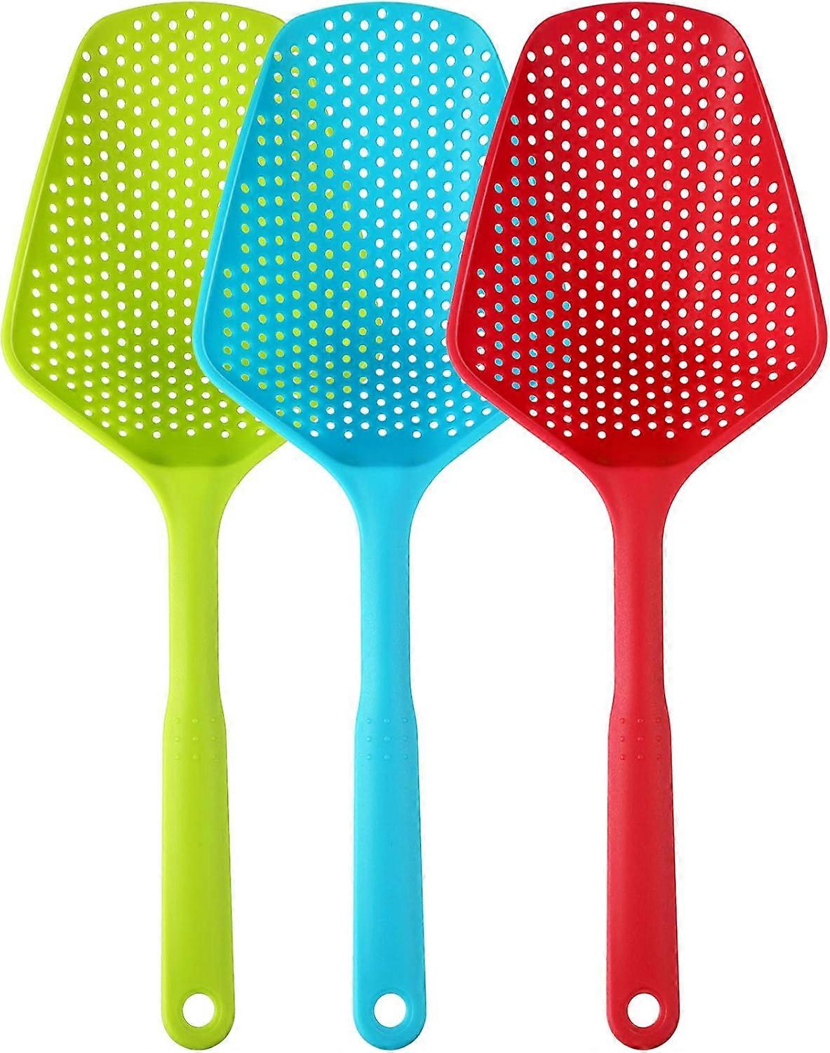 3-Pack Kitchen Strainer Spoon with Handle for Kitchen Cooking Baking Draining