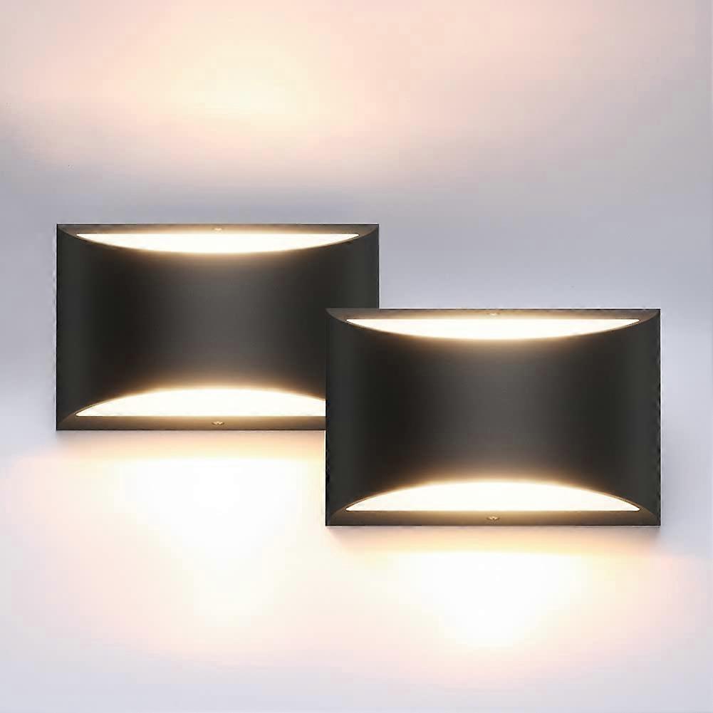 2 Set Black Modern LED Wall Sconce with Dimmable Light
