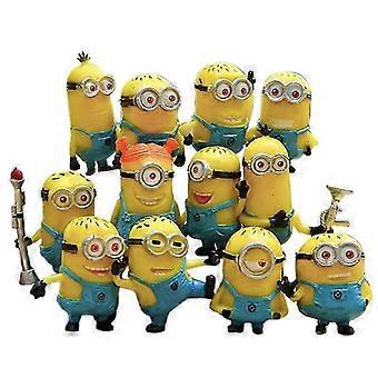 Weitengs Ich Einfach Unverbesserlich Die Minions Rolle Figur Display Spielzeug PVC 12-teiliges Set Gelb