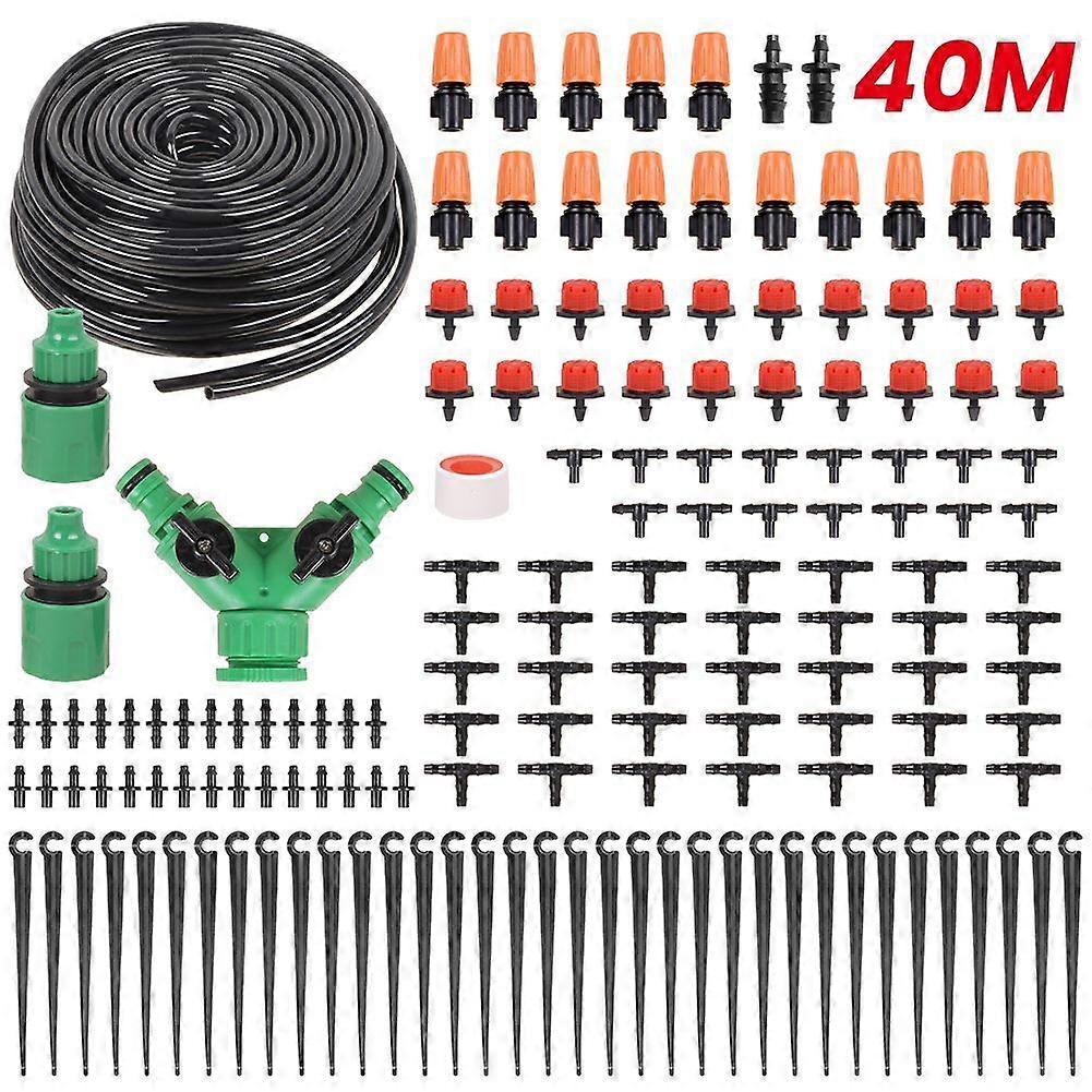 Mikro Automatisches Bewässerungssystem Tropfschlauch Bewässerungs-Timer-Set Garten; 40M Micro Automatisches Bewässerungssystem Timer Bewässerung Tropfschlauch Garten