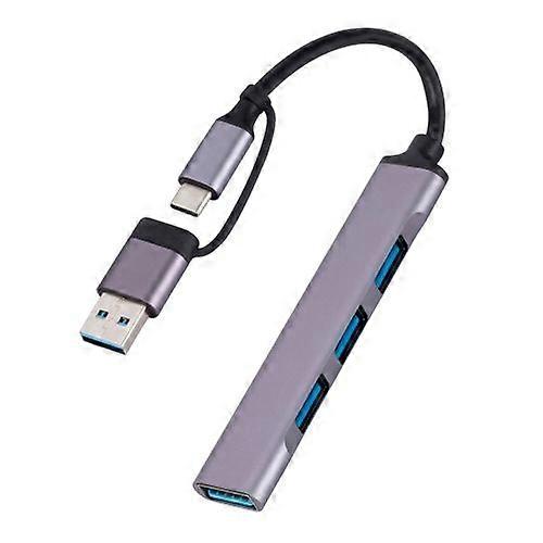 ZRUXE HB-036 4 in 1 USB + Type-C to USB Multifunctional Docking Station HUB Adapter