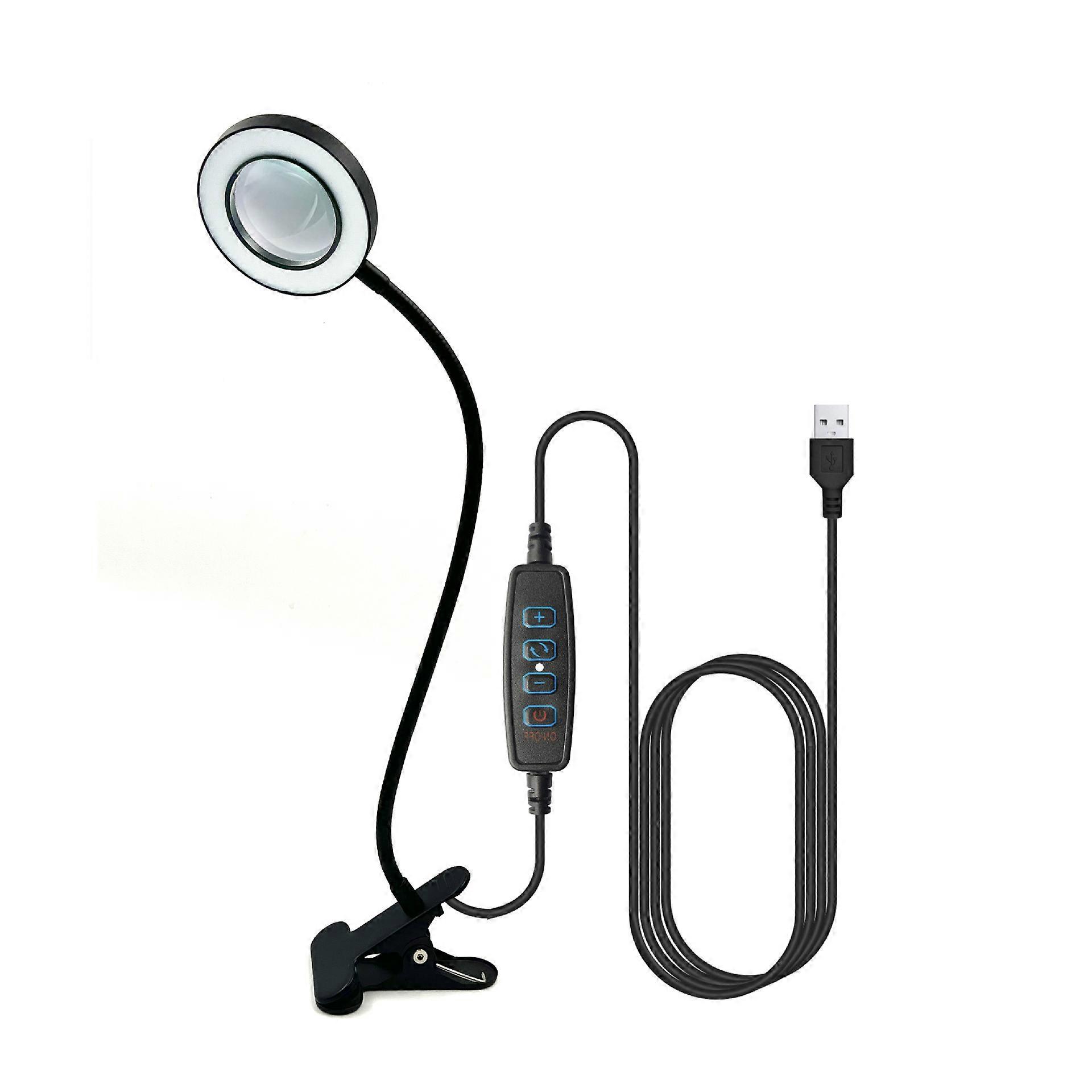 48 LED USB Clip Light, 3 Modes/10 Adjustable Brightness, Adjustable Reading Lamp, Book Lamp for Reading and Working