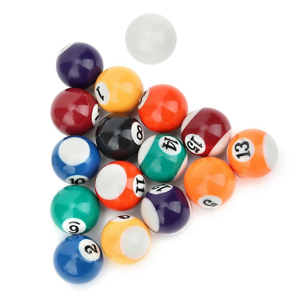16stk 32MM Eco‑ venlig harpiks Mini Børnebillard Bold Legetøj Pool Table Accesssory