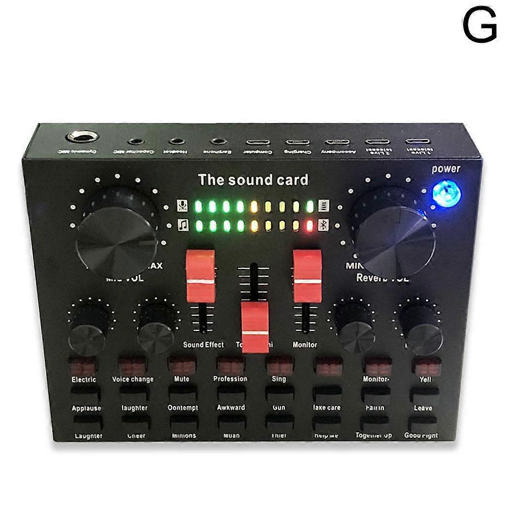 M8 Sound Card Portable Podcast System with DSP Chip Bluetooth 3H Battery Noise Reduction for Live Streaming Recording Gaming PC Smartphone