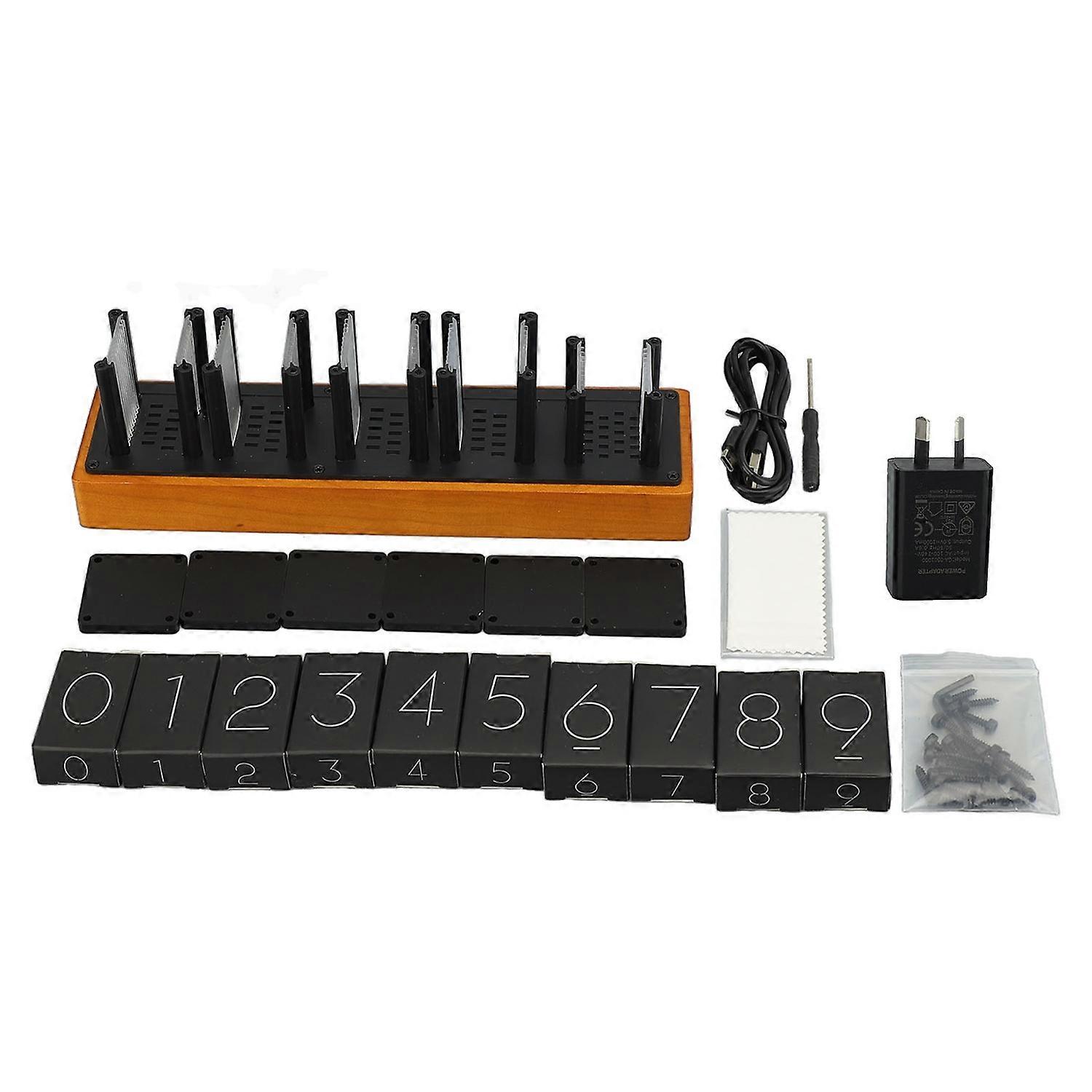 Nixie Tube Clock 12 24 Hour Display Retro Decorative RGB Glow LED Digital Desk Clock for Office Bedr