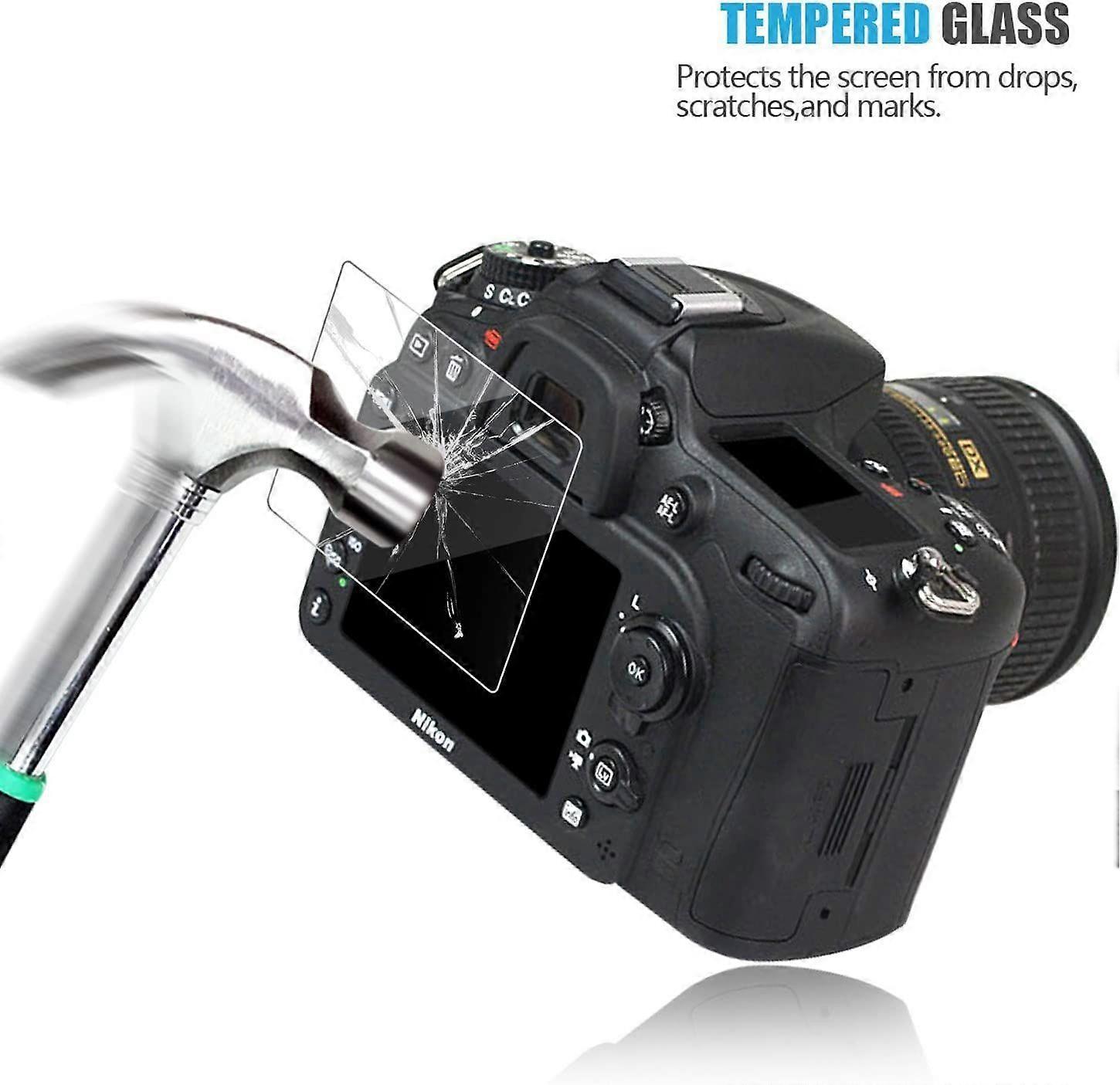 ニコンD7100 D7200 D800 D800e D810 D750 D600 D610 D500強化ガラス、硬度9HアンチスクラッチHD光学ガラスカム用3パック保護フィルム