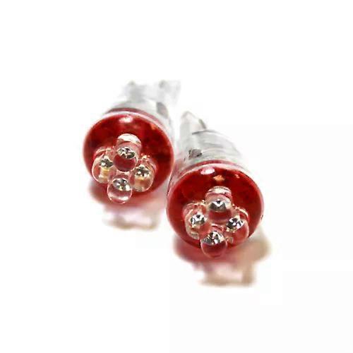 Fits BMW 7 Series E32 Red 4-LED Xenon Bright Side Light Beam Bulbs Pair Upgrade