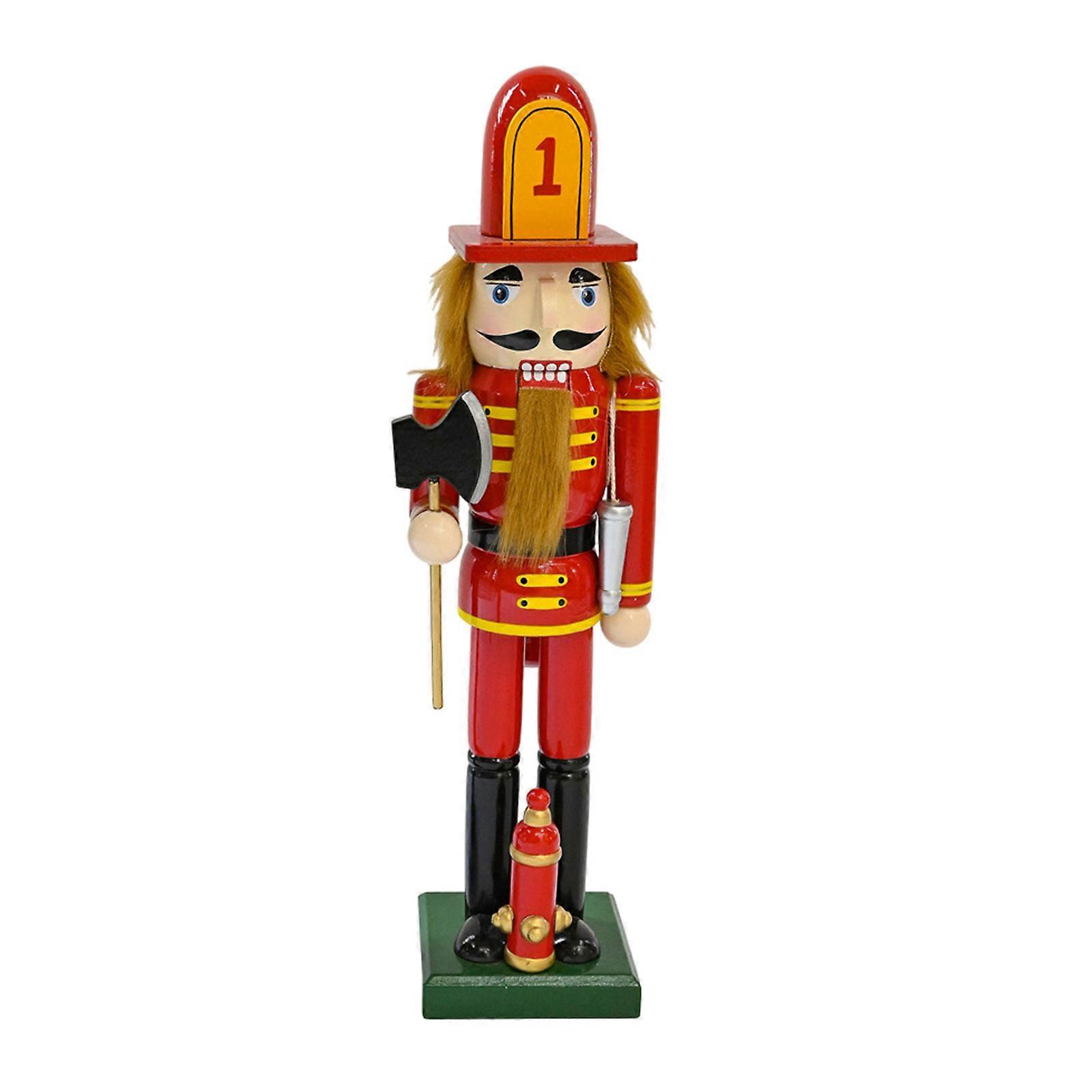 Delicate Walnut Cracker Sculpture Traditional Soldier Doll Walnut Holiday Statue Beautiful Nutcrackers Ornament Orange