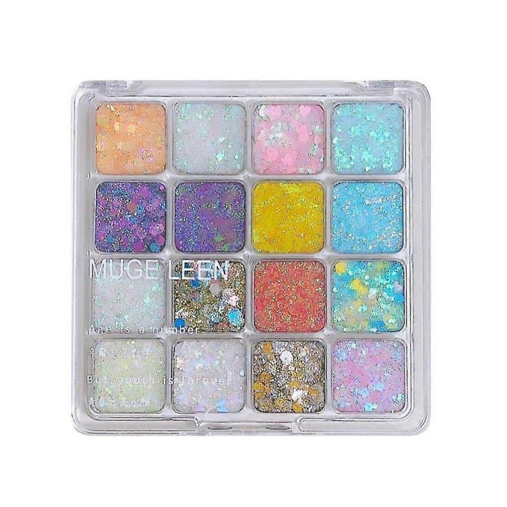 16 Color Eye Shadow Palette Colorful Artist Shimmer Glitter Pigmented Powder