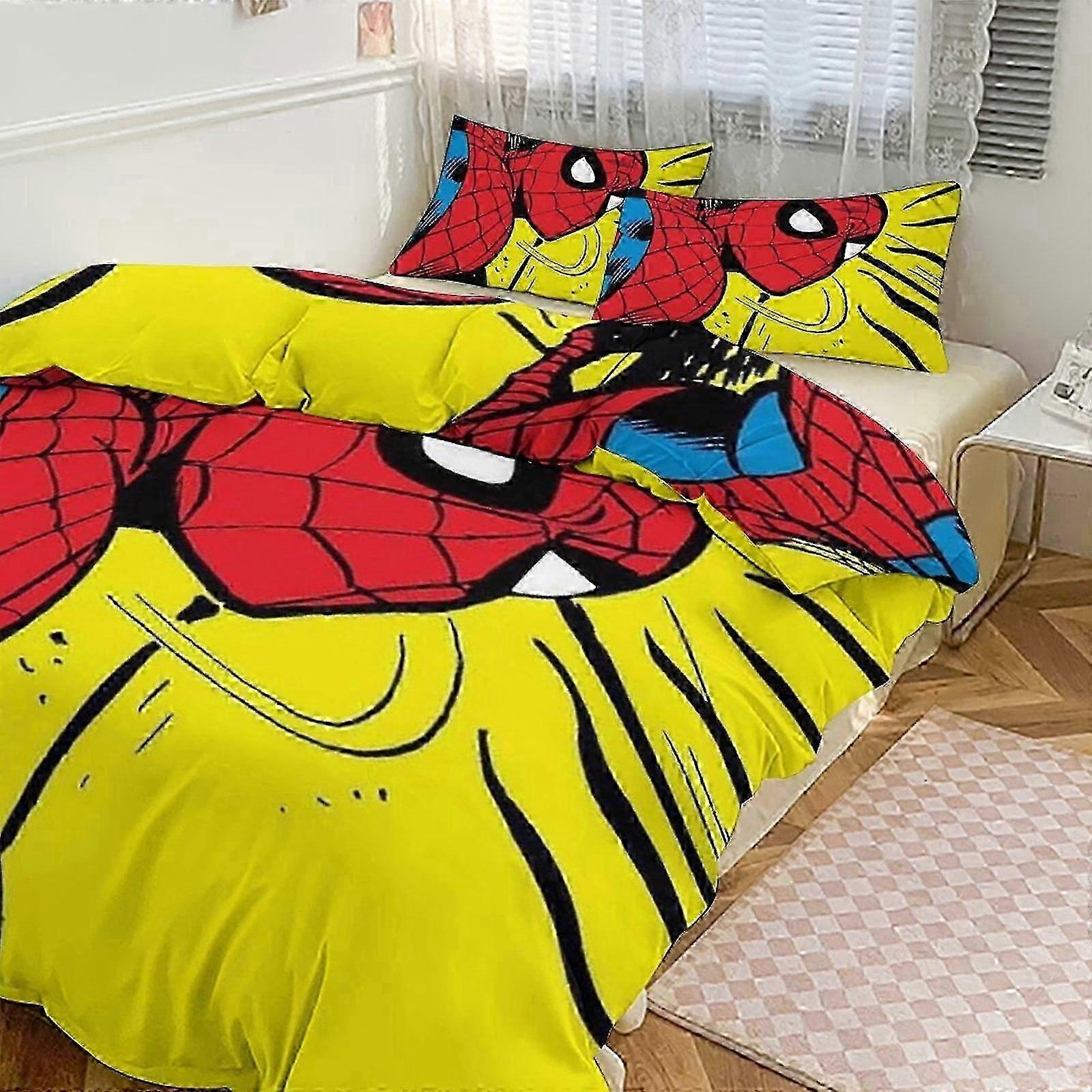 o309 Lençóis Spidean Bedding Se para Crianças Homens Mulheres Twin Size3s Capa de Edredom e Fronhas- (1 Capa de Edredom e 2 Fronhas) Lençóis fg3