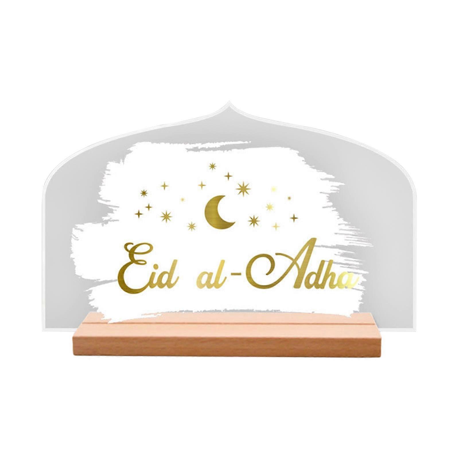 Eid AL Adha Table Sign Ramadan Eid Mubarak Table Decor for Tabletop Kitchen