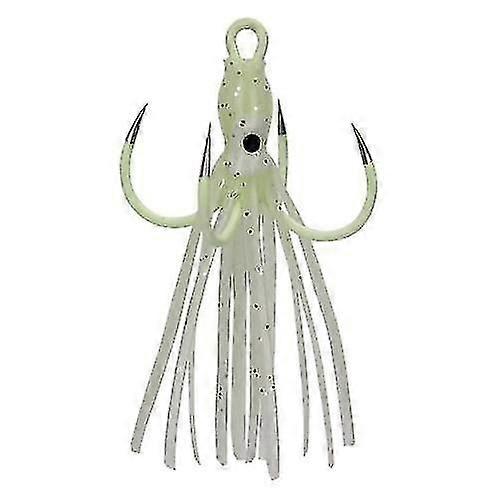 2Pcs Fishing Hooks Luminous Four Claw Hooks Octopus Squid Lures For Bass