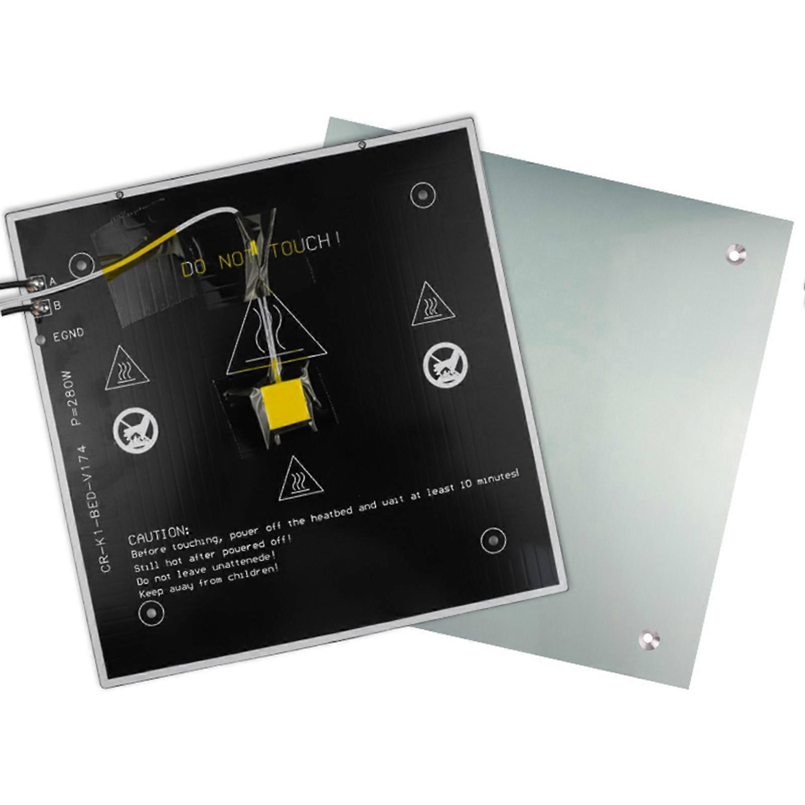 3D Printer Print Platform Aluminum Heated Bed Compatible with CREALITY K1/ K1C Easy to Replace Preinstalled Wire - 235*235mm (No Magnetic Base)