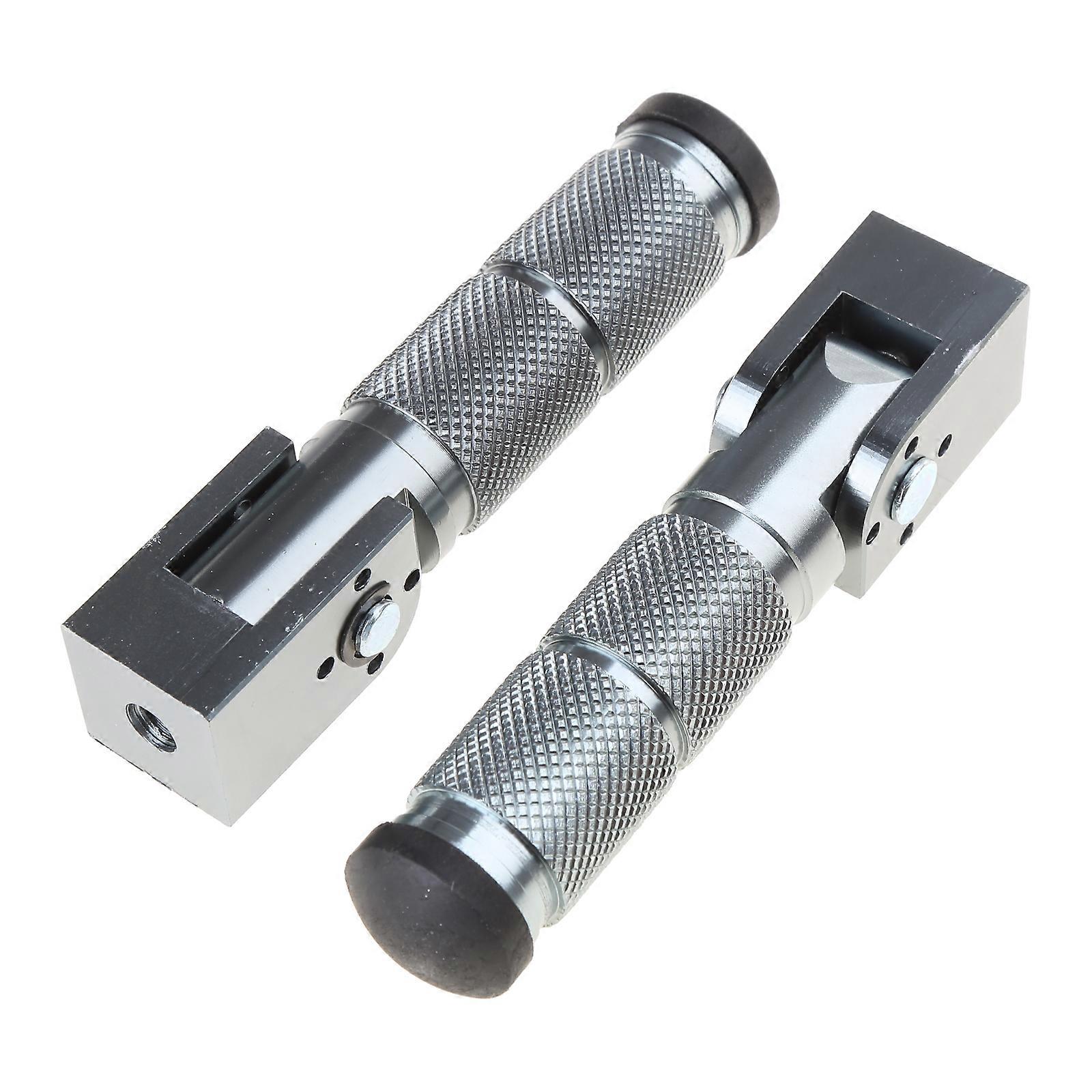 90 Degree Fixed Folding-Footpegs M10 Foot Peg Front Rear Footrest Pedal Universal Motorcycle Modified Accessories 1 Pair titanium color