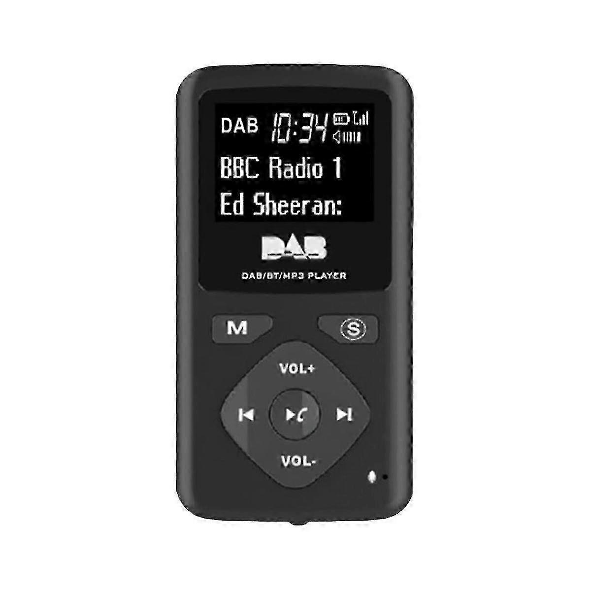 Compact FM/DAB Digital Bluetooth Radio with USB Charging for Personal Use - Ideal for Home Entertainment