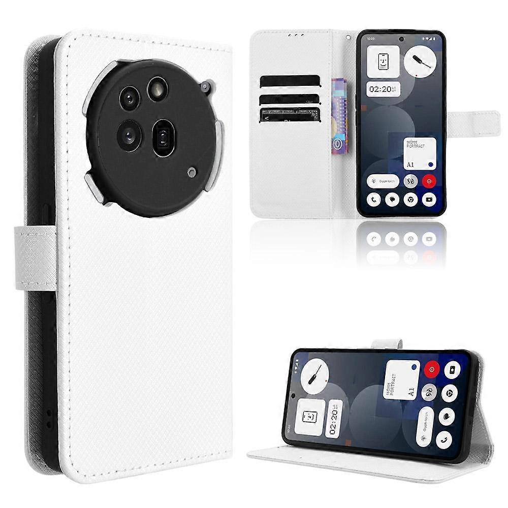 Diamond Texture Telefon Veske i Lær