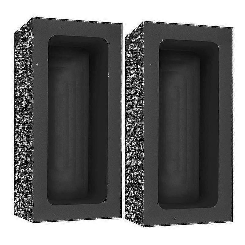 2 pezzi (4-2 kg) Lingotto di grafite per fusione Colata Raffinazione Metallo Rame Oro Argento Alluminio Ottone