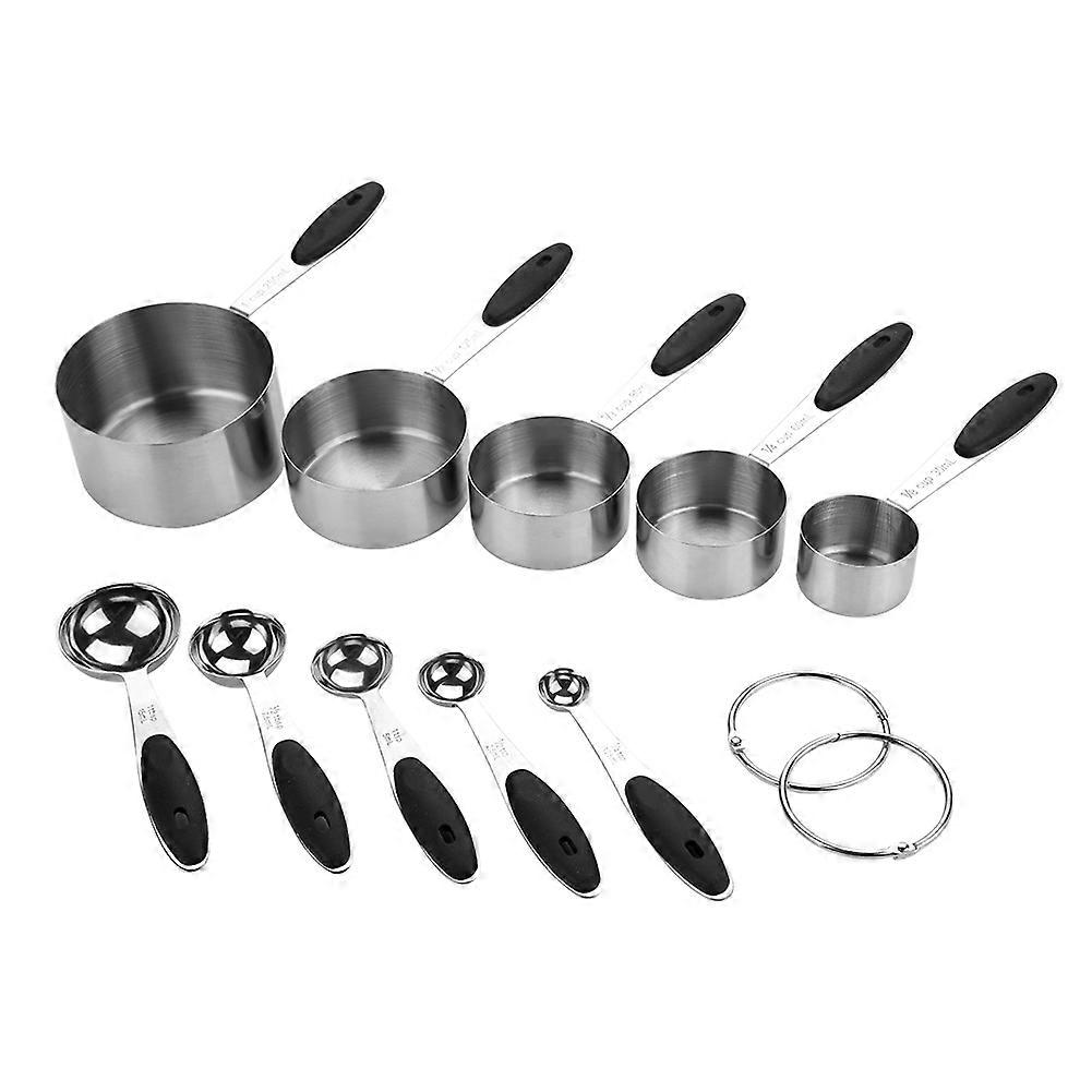 10PCS Stainless Steel Measuring Spoons Cups Multi color Baking Tools 10PCS