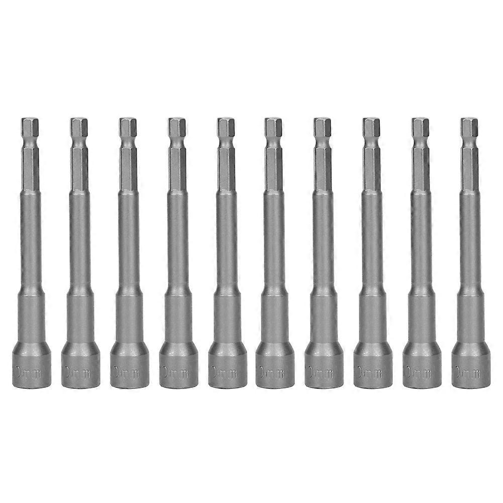 10pcs 100mm Extended Magnetic Hex Shank Socket Nut Driver Power Drill Attachment
