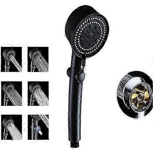 High Pressure Handheld Shower Head 6-setting High Flow Even