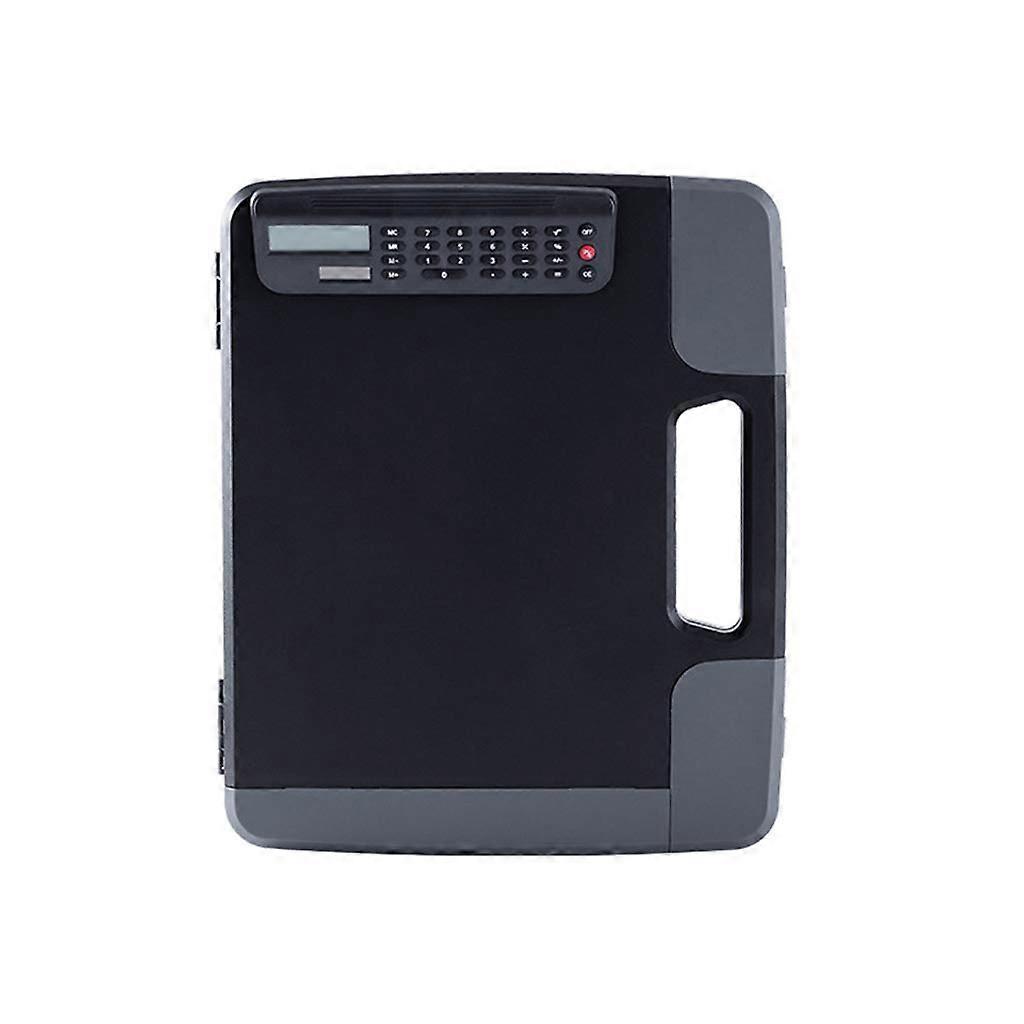 Portable A4 Document Organizer with Calculator, Multifunctional Office Storage Folder, Writing Pad and Clip Board
