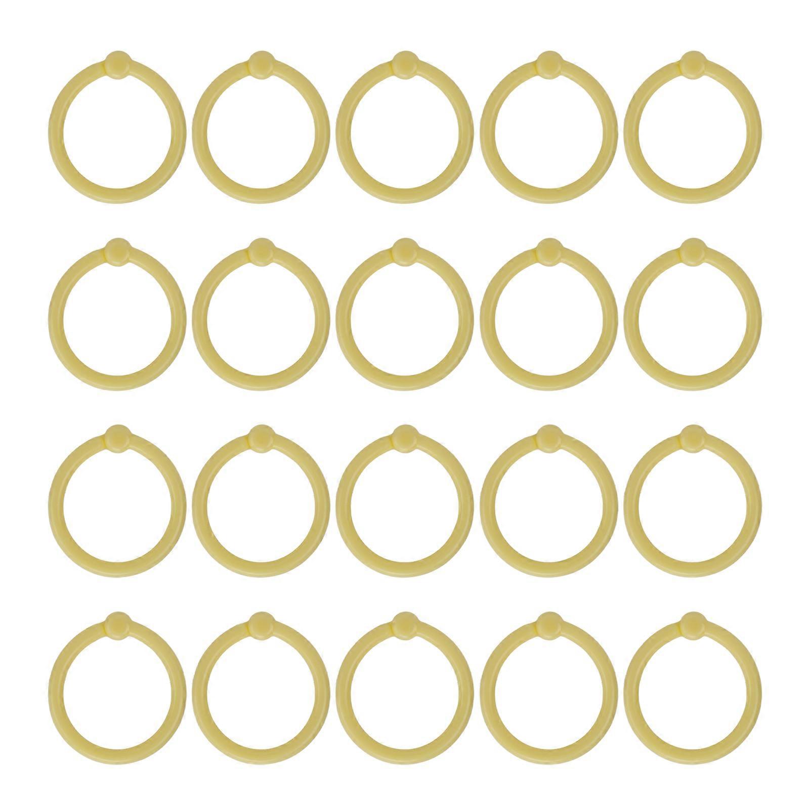 40 Pcs Binder Rings Multifunction Multiple Colors Round Hole Loose Leaf Paper Single Rings