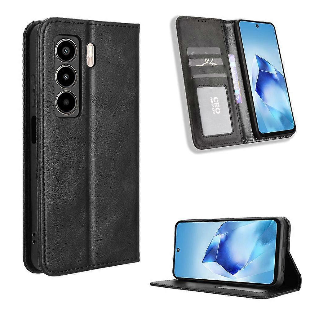 Magnetic Buckle Retro Texture Leather Phone Case
