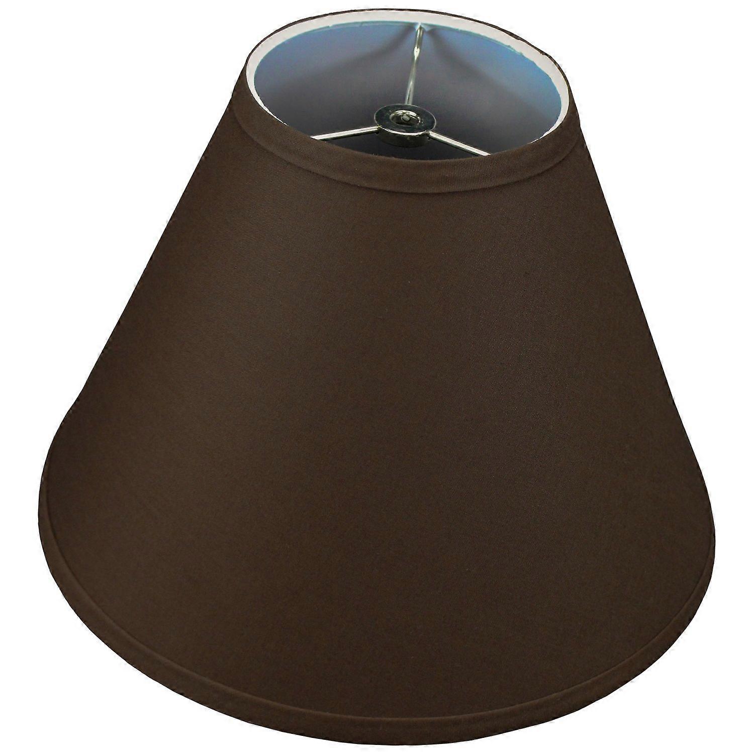 Lampshade 5" Top Diameter 12" Bottom Diameter 9" Slant Height Coffee Color with Spider Attachment for Harp Lamps