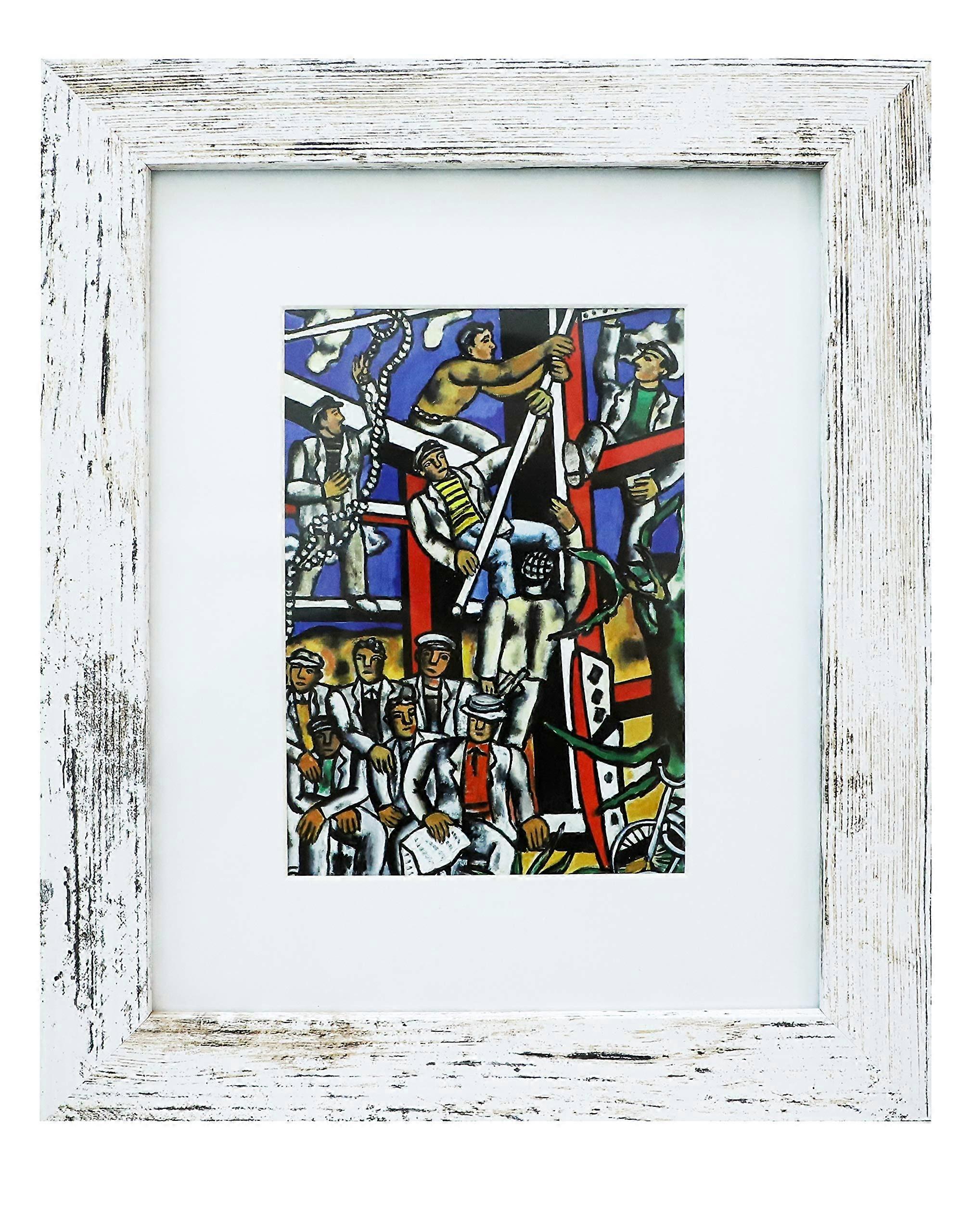 Photo Film Frame 8x10 White Wild Grain Style for Artwork and Photos, Durable Material, Modern Design