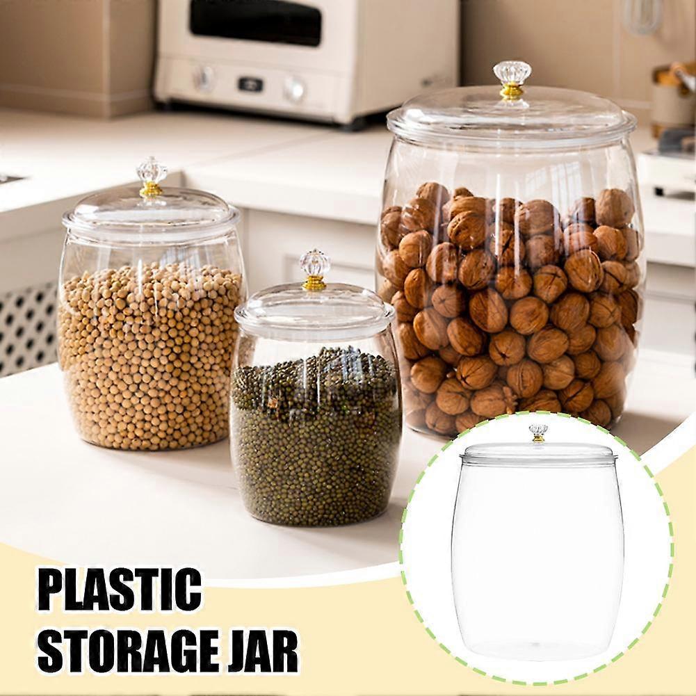 Gallon Plastic jars, Cookie Jar & Candy Jar with Lid, Large Food Storage jar
