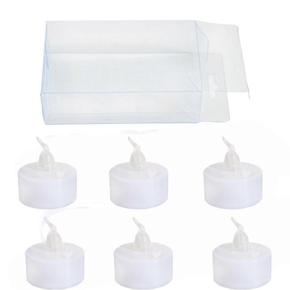 6pcs Led Tea Lights Flameless Candles Romantic Windproof For Weddings Birthdays Party Supplies