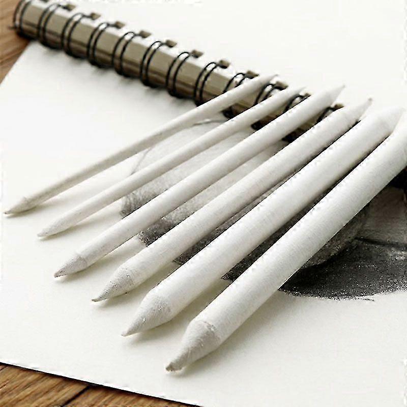 6pcs/set Blending Smudge Stump Stick Tortillon Sketch Art Wit Teken houtskool