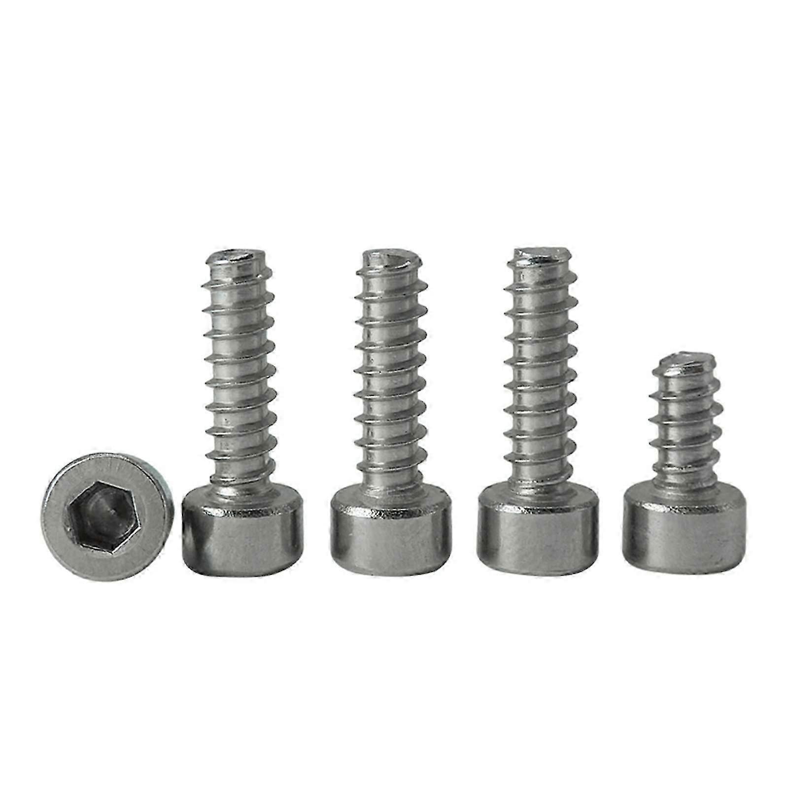Durable 30 Pack M4 Stainless Steel Round Hex Socket Self Tapping Screws Portable Sheet Metal Bolts (Size: M5 x 20mm)