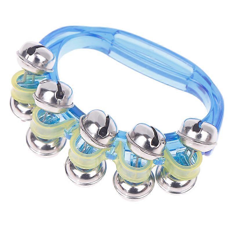 Double Row Metal Jingles Hand Held Percussion Half-Moon Tambourines Musical Instrument For Kindergarten Hand Bells Toys