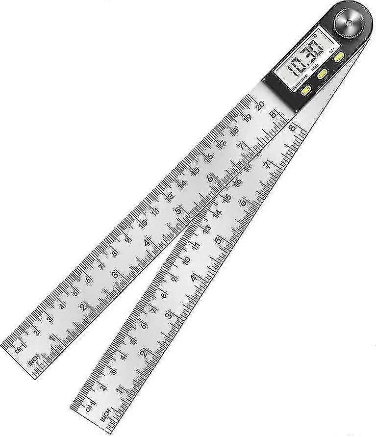 Digital Angle Ruler Protractor, 0-360 Angle Measure, Stainless Steel Angle Measurer With Lcd Display, Stainless Steel Ruler For Woodworking, Homework,