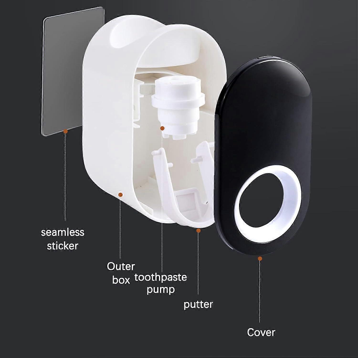 Toothpaste dispenser for bathroom, white