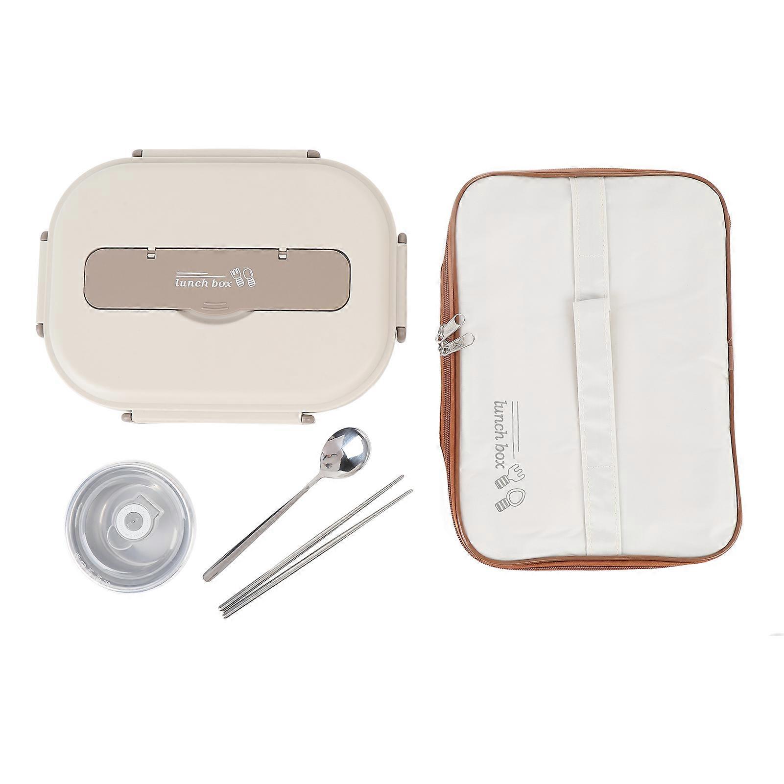 316 Stainless Steel Box 1500ml Portable Lunch Container with Soup Bowl Spoon Chopsticks Bag Multi Compartments Reusable Food Storage for Work