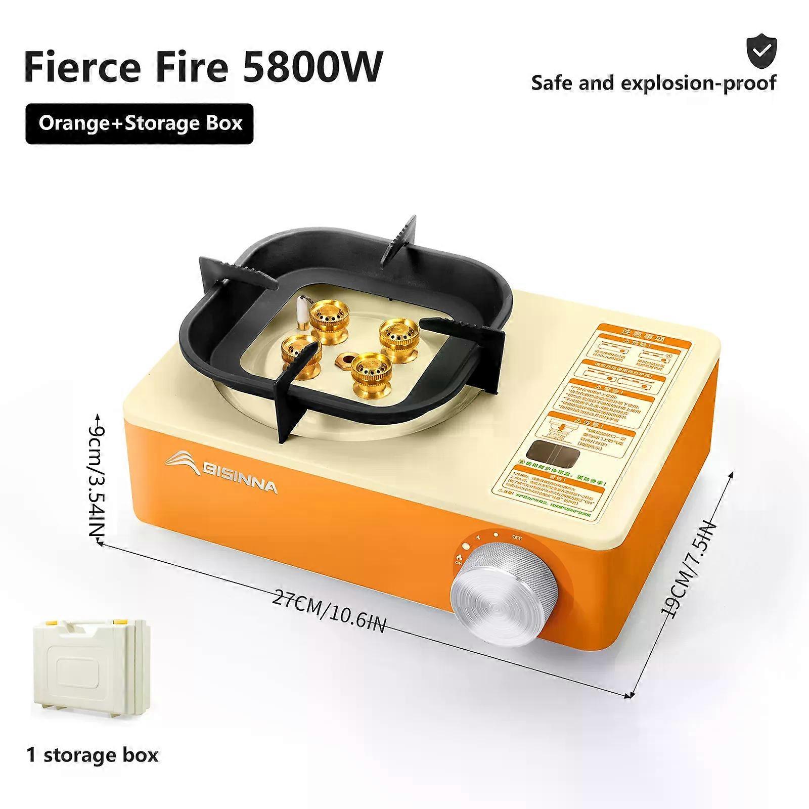 unbrand Camping Gas Stove 5800W High Firepower Outdoor Portable Cassette Burner for Picnic Hiking Tr