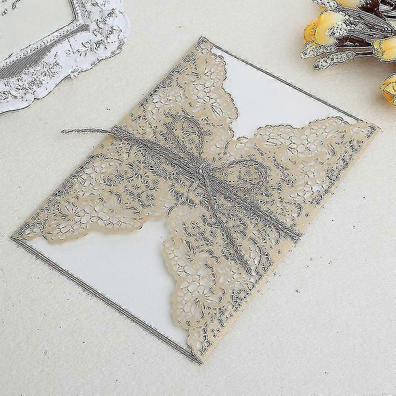 10pcs Wedding Invitation Cards Kit With Envelopes Seals Personalized Printing