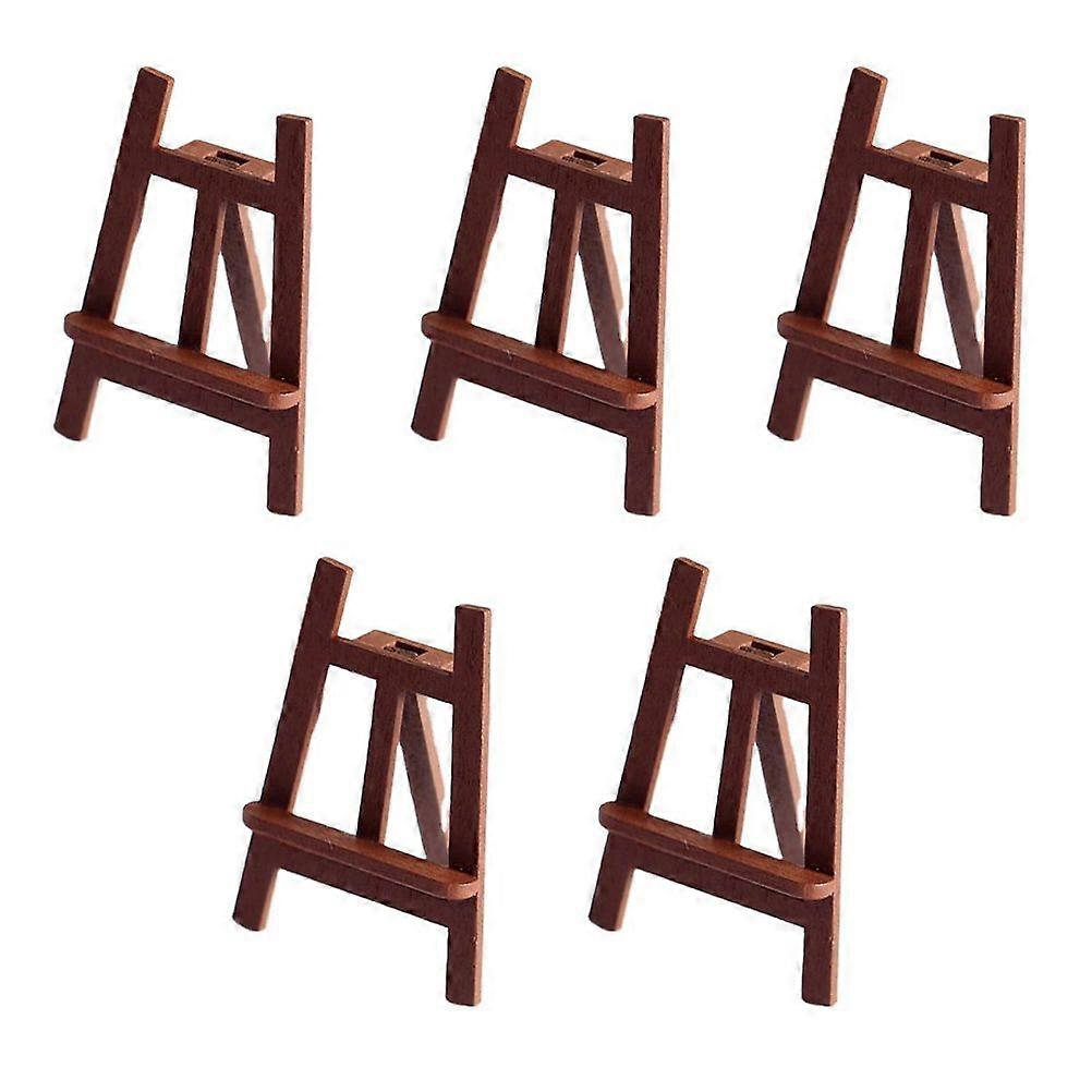 5 Pcs Mini House Easel Model Wooden Miniature Easel Simulation Easel Model Decor