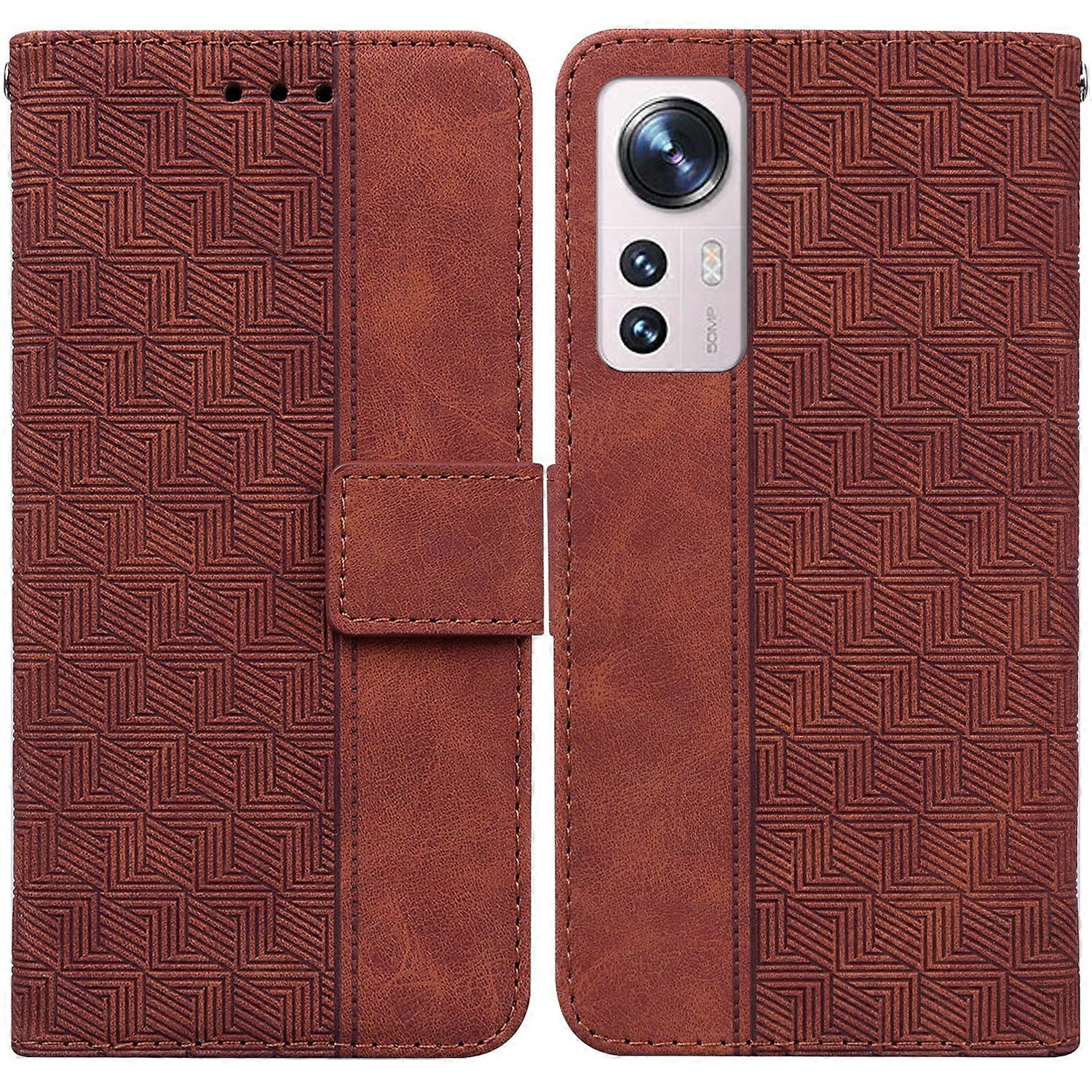 For Xiaomi 12 / 12X Geometric Embossed Leather Phone Case