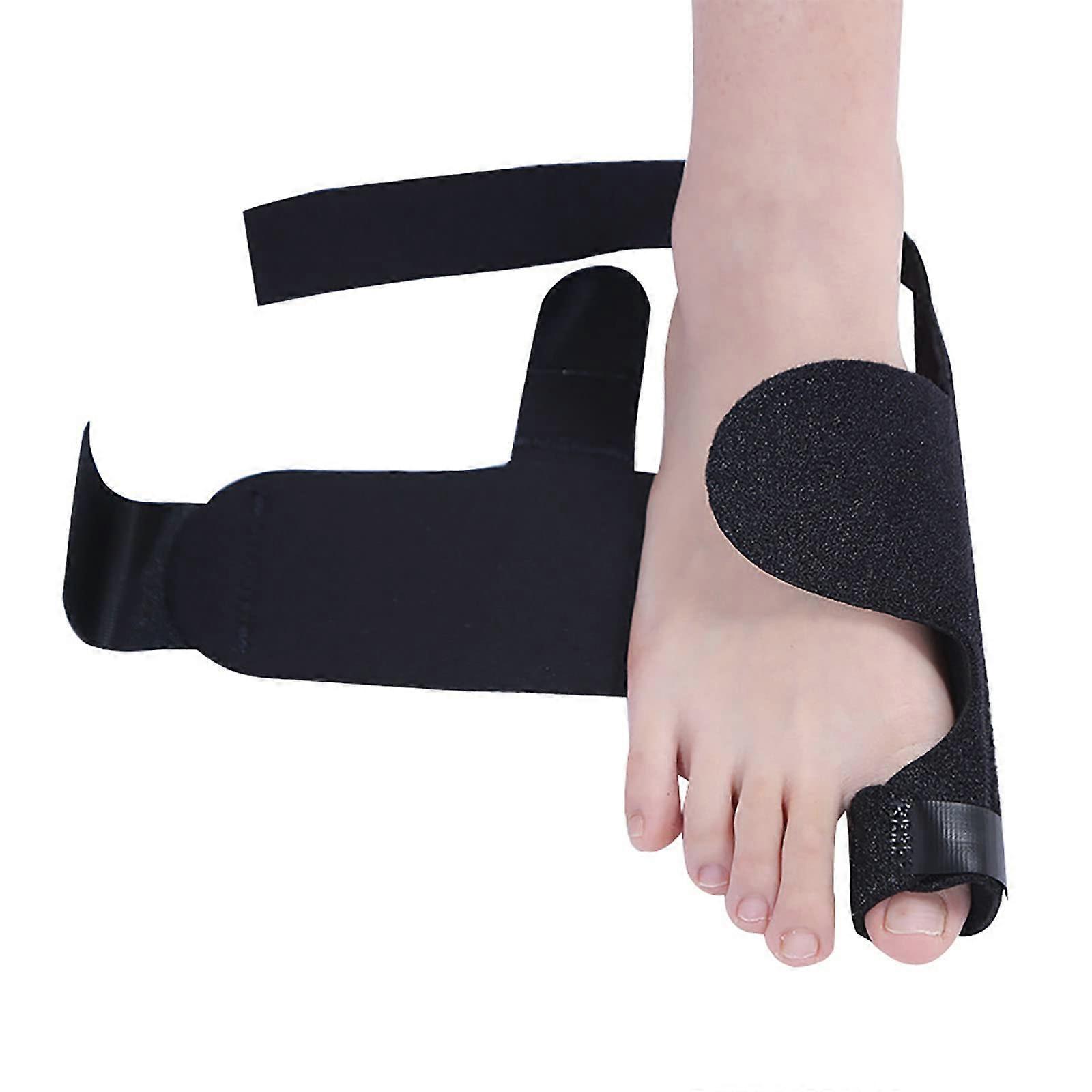 Bunion Corrector for Women and Men, 2 Pcs Hallux Valgus Brace, Adjustable Toe Separators, Black Big Toe Alignment Pads