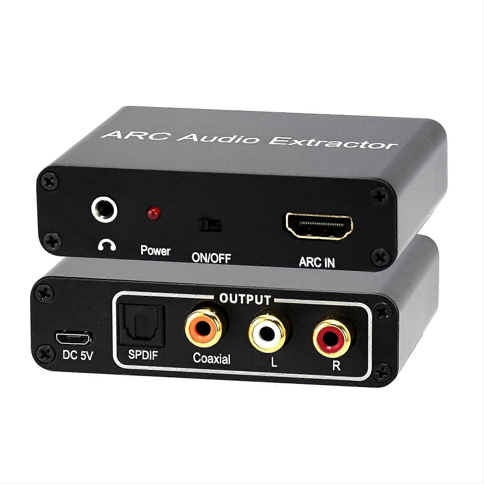 HDMI ARC to Optical Audio Adapter,ARC Audio Extractor HDMI to Coaxial Cable Adapter for TV,Analog 3.5mm L/R Stereo Extractor