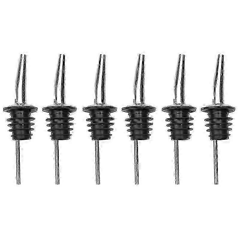 12pcs Acciaio inossidabile Classico Bottiglia Versatori Affusolati Beccuccio Liquore Versatori Con Tappi di polvere di gomma Ristoranti