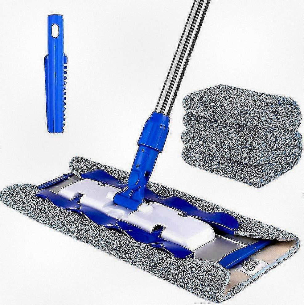 Professional Microfiber Mop with Included Cloth, 3 Refills, and 1 Tool for Effective Dirt Removal, Compatible with Various Brands
