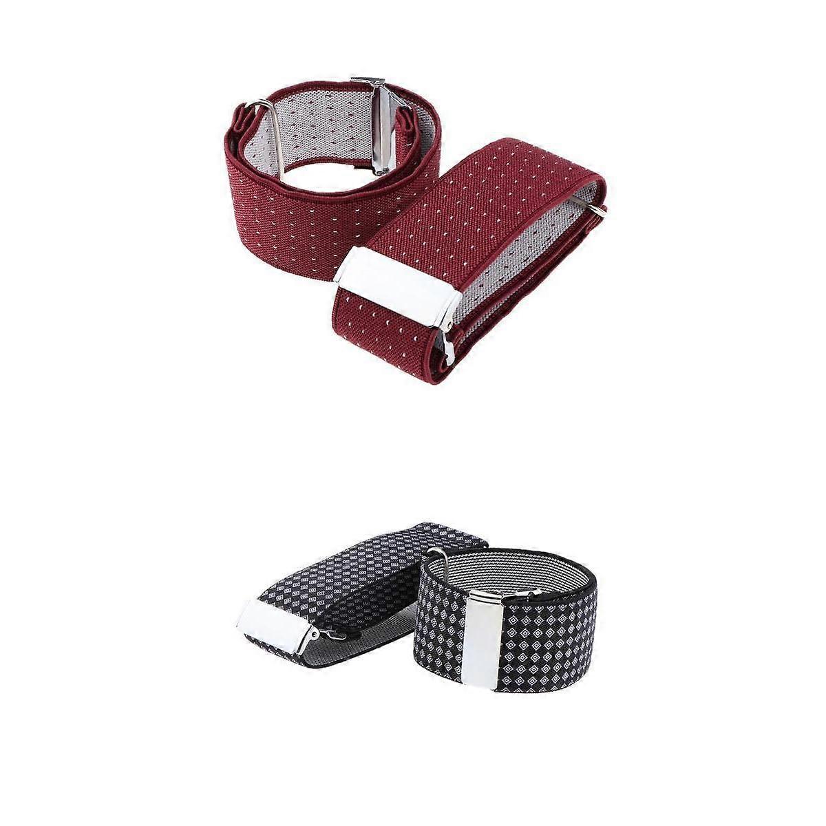 Gömlekler, Kol Bantları için 2 Çift Kaymaz Elastik Kol