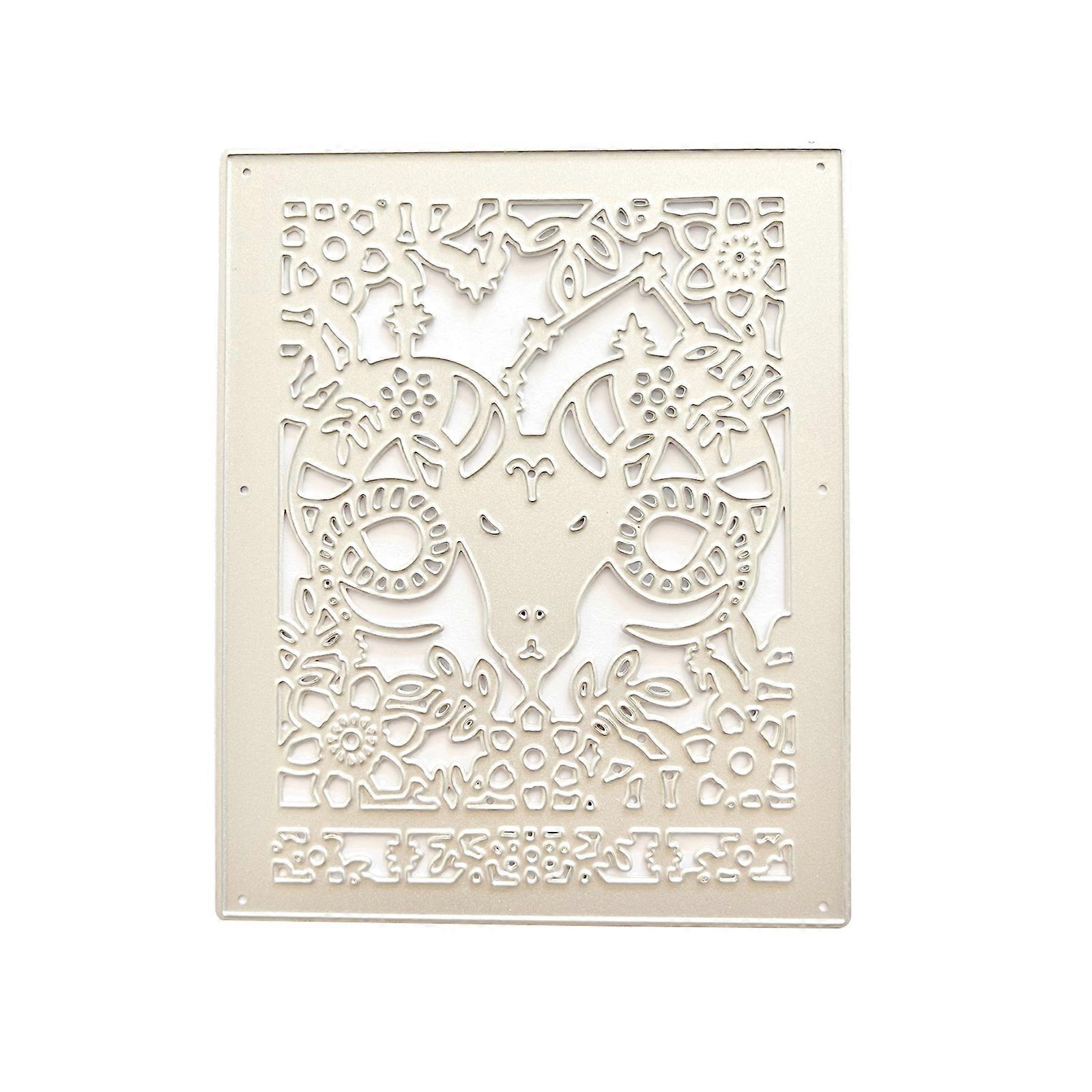 Kovové řezací raznice s hlavou krav, DIY řemesla, uhlíková ocel, ražba, šablona, ​​šablona pro scrapbooking, vyřezávání přání, vícebarevná