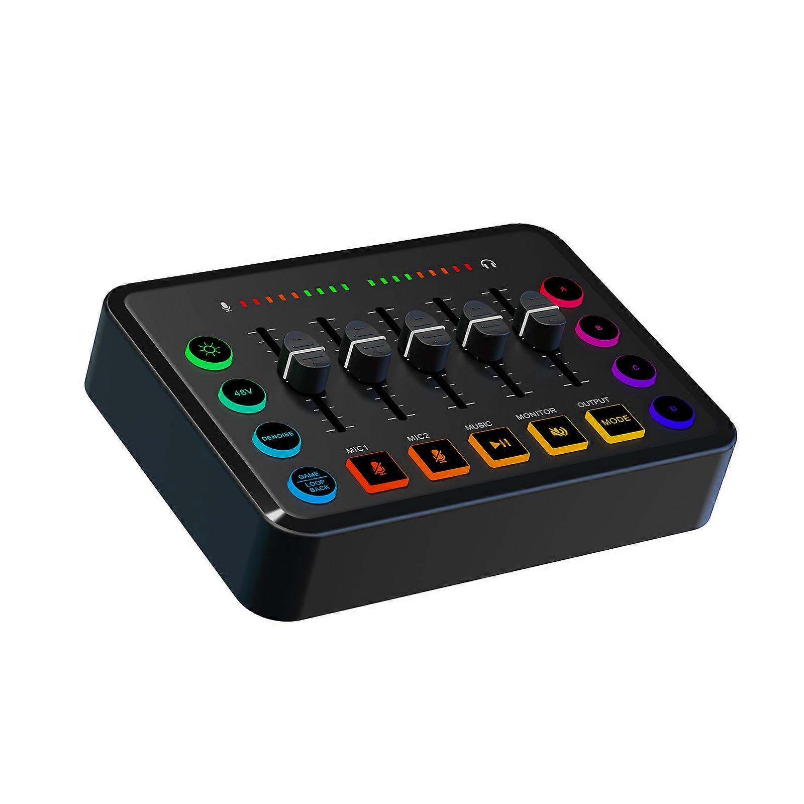 F9 Live Sound Card Wireless Singing Sound Card with Live Broadcast Studio Singing and Recording Voice Changing