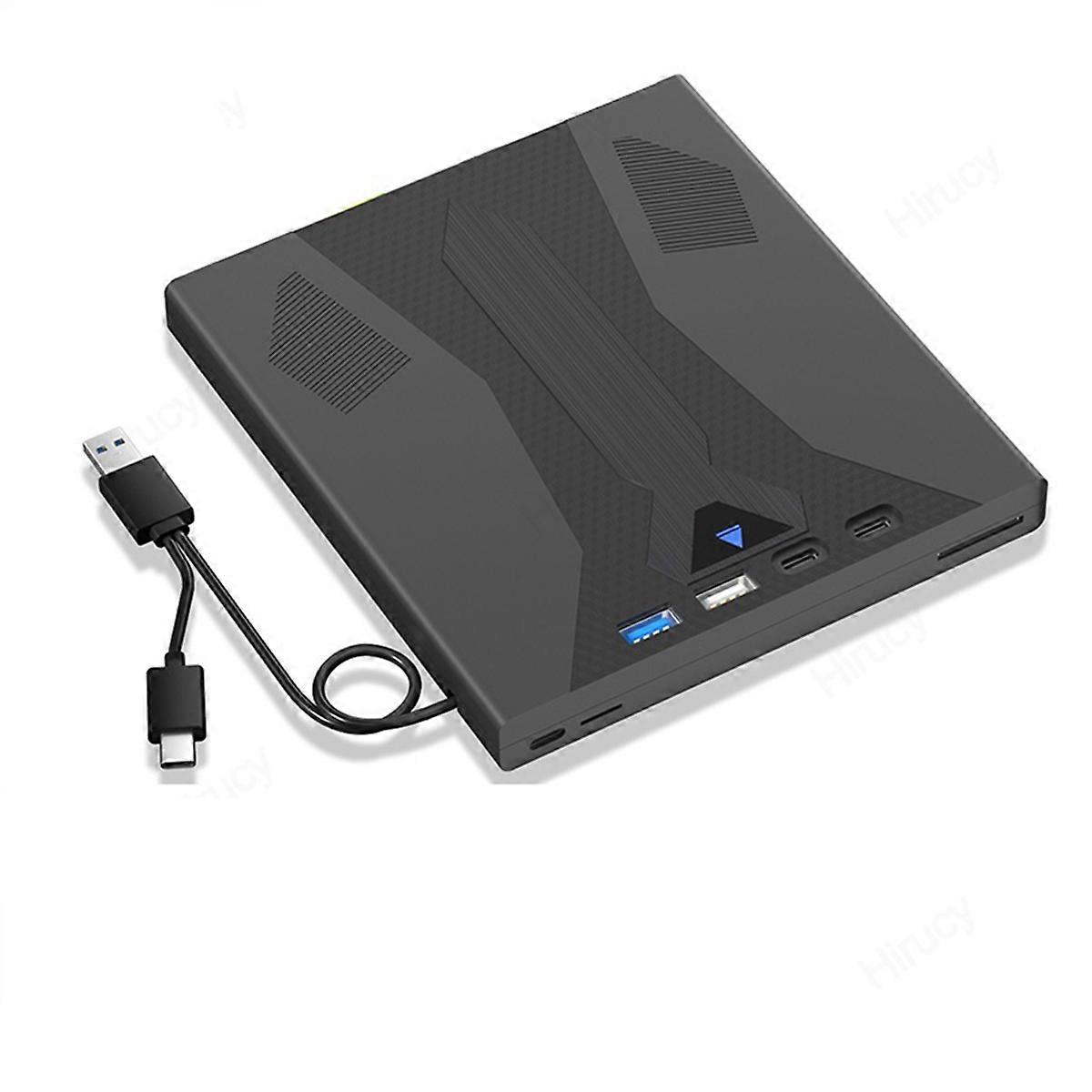 External Blu Ray Drive Burner, Support 100G Disc USB 3.0 and Type-C DVD/CD/BD Player,3D Optical Blu